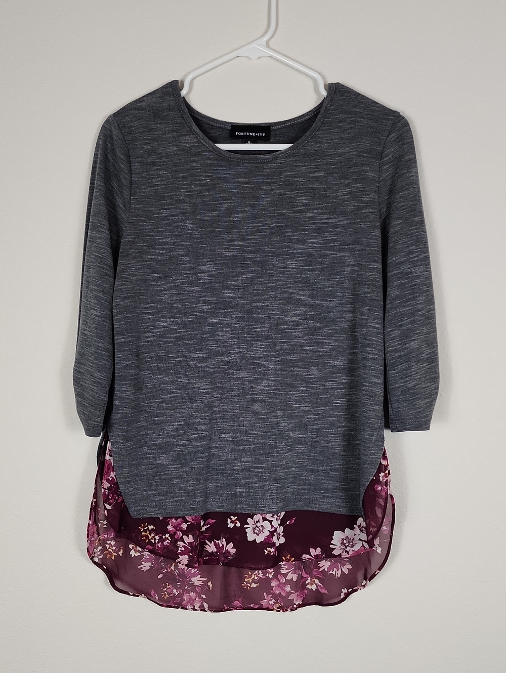 Layla Woven Hem Knit Top
